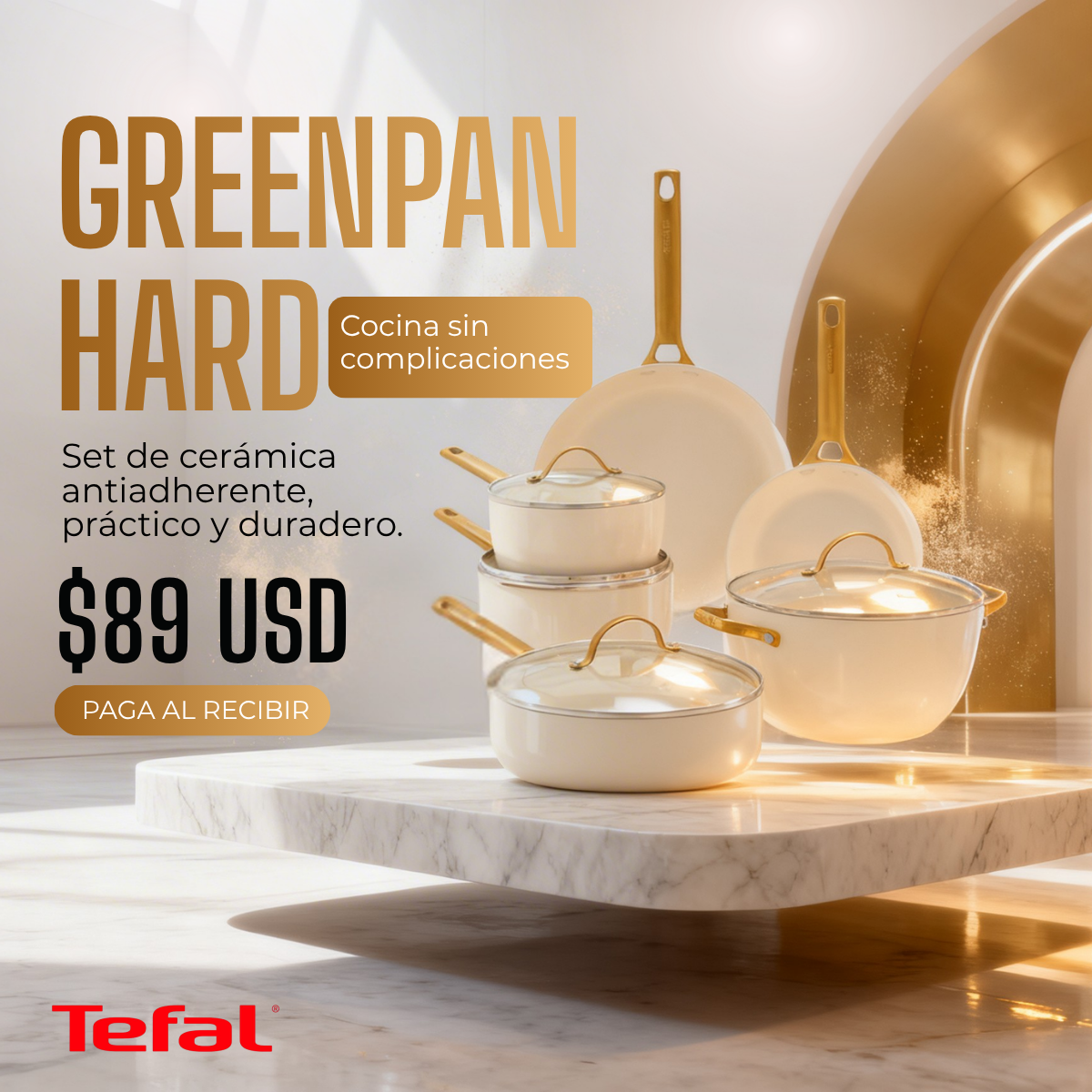 Juego de Ollas de Cerámica Antiadherentes GREENPAN – 10 Piezas + REGALO SORPRESA